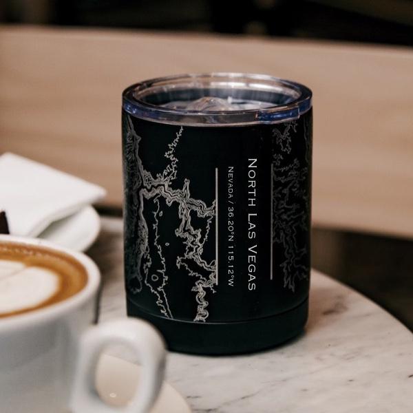 North Las Vegas - Nevada Map Insulated Cup in Matte Black